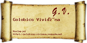 Golobics Viviána névjegykártya